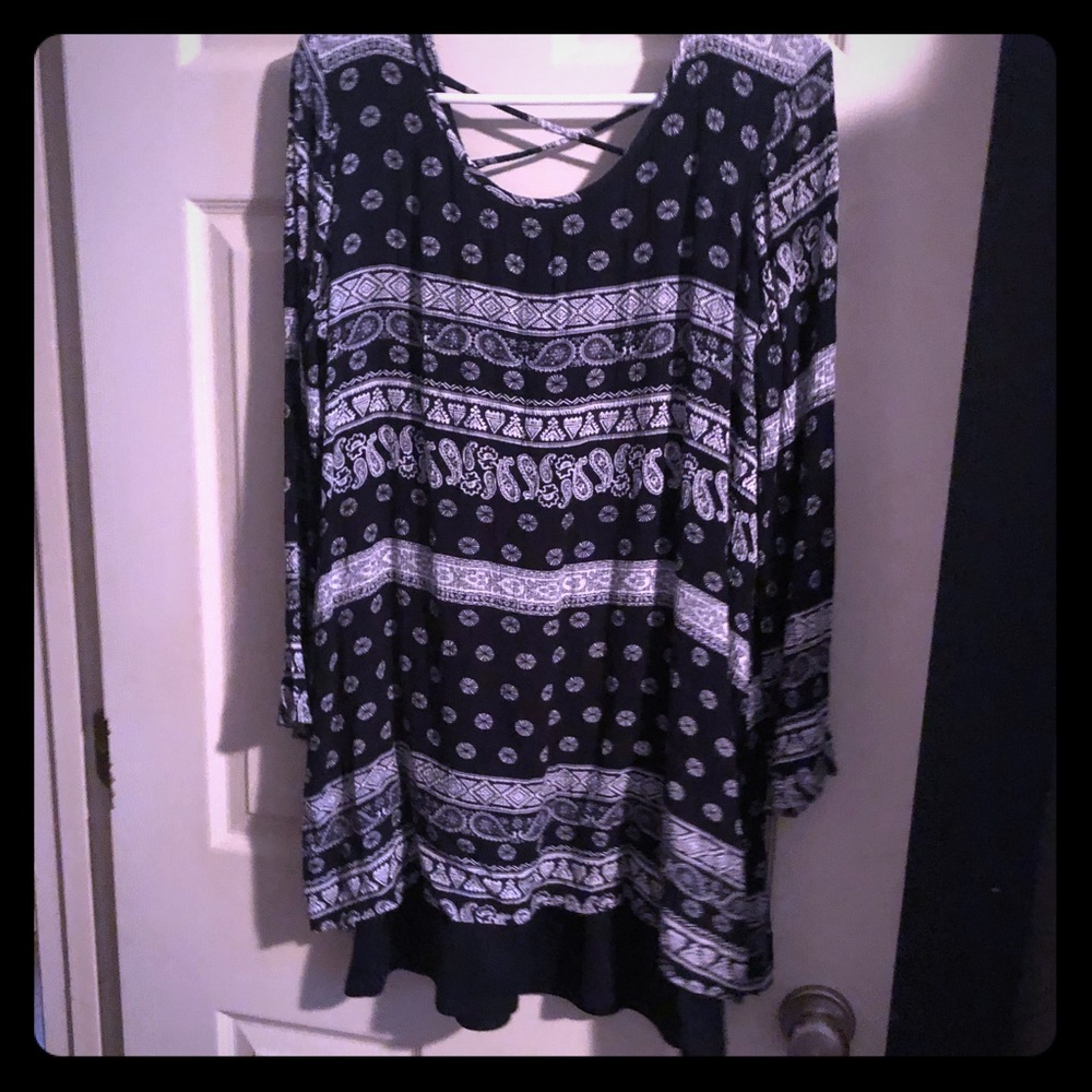 Navy and white tunic - dress